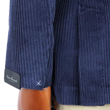 画像をギャラリービューアに読み込む, Errico Formicola(エリコ フォルミコラ)MARCO DP 太畝コーデュロイダブルジャケット【ネイビー】国内正規品