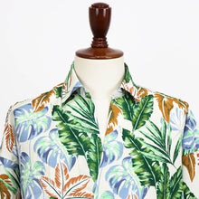 画像をギャラリービューアに読み込む, COLONY CLOTHING(コロニークロージング)POOL SIDE SHIRT プールサイドシャツ アロハ【ホワイト リーフ柄】国内正規品