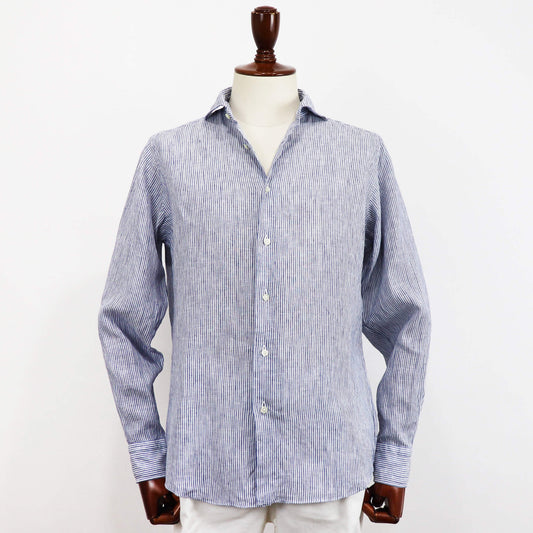 Giotto(ジオット)ANTONELLA Napoli リネンシャツ【ブルーストライプ】国内正規品