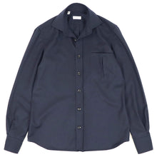 画像をギャラリービューアに読み込む, Errico Formicola(エリコ フォルミコラ)ウールカシミヤストレッチ ジャンニシャツ【ネイビー】国内正規品