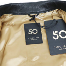 画像をギャラリービューアに読み込む, CINQUANTA(チンクワンタ)STAND COLLAR SINGLE RIDERS スタンドカラー シングル ライダース ジャケット シルバージップ【ブラック】国内正規品