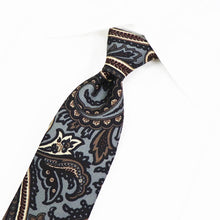 画像をギャラリービューアに読み込む, ROBERT FRASER(ロバートフレイザー)ハンドメイド ペイズリー柄 ネクタイ【グレー】国内正規品