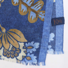 画像をギャラリービューアに読み込む, GIERRE MILANO(ジエレ ミラノ)ウールストール【ブルー】国内正規品