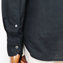画像をギャラリービューアに読み込む, ORIAN(オリアン)プルオーバー リネンシャツ【ブラック】国内正規品