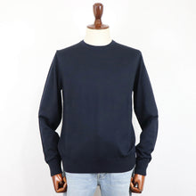 画像をギャラリービューアに読み込む, nomiamo(ノミアモ)定番 クルーネック ニット 33ゲージ【ダークネイビー】国内正規品