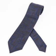 画像をギャラリービューアに読み込む, BRUNO(ブルーノ)スフォデラートトレピエゲ ウールタイ ZIGNONE ジニョーネ 生地使用 トレピエゲ 三つ折り ウール ネクタイ【ネイビー×ブラウン】正規販売店