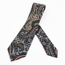 画像をギャラリービューアに読み込む, ROBERT FRASER(ロバートフレイザー)ハンドメイド ペイズリー柄 ネクタイ【グレー】国内正規品