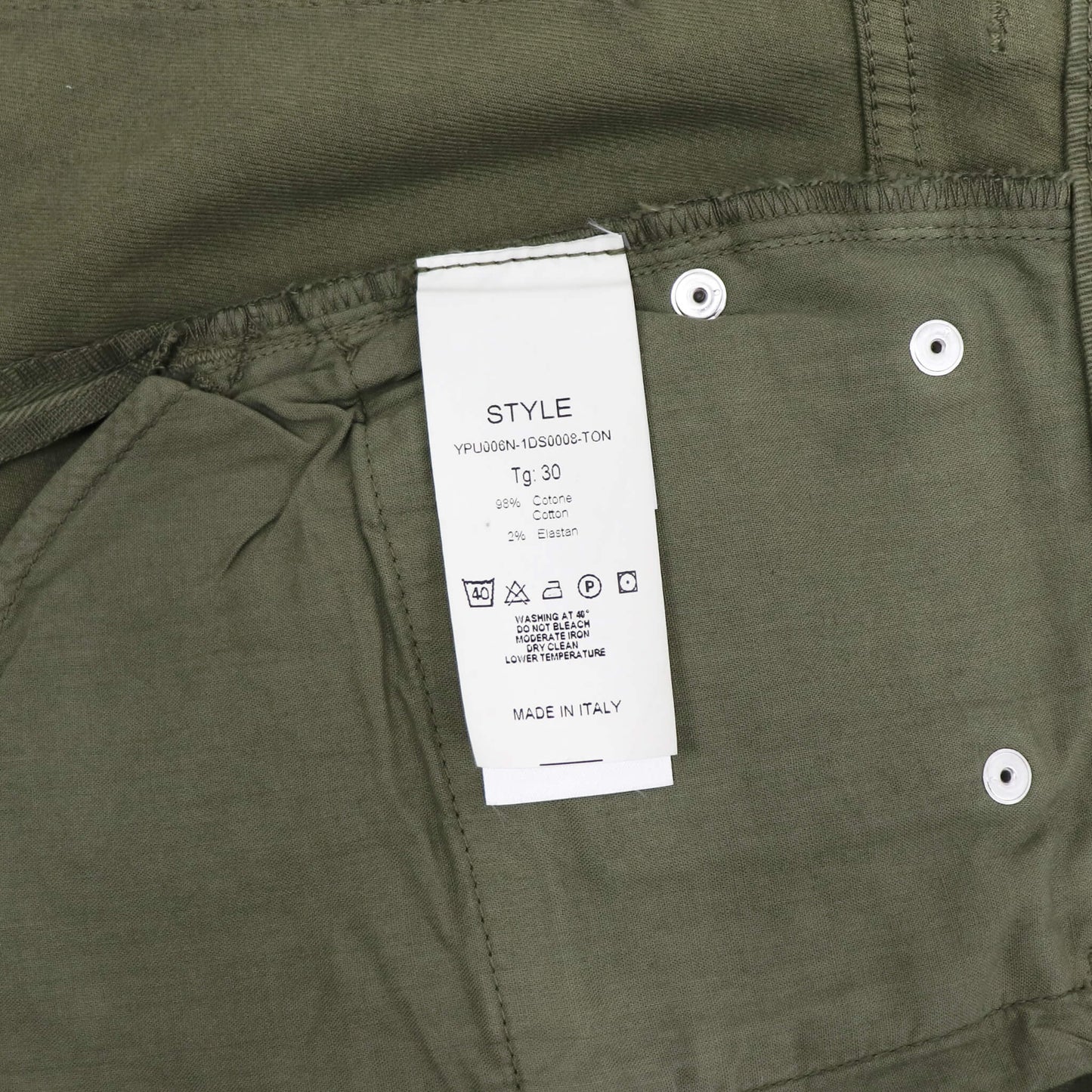 YCHAI(イカイ)EDMUNDO / エドモンド 製品染め ストレッチ コットンパンツ【ミリタリーグリーン】国内正規品
