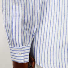 画像をギャラリービューアに読み込む, COLONY CLOTHING(コロニークロージング)ALBINI LINEN POOL SIDE SHIRT アルビニ リネン プールサイド シャツ【ブルーストライプ】国内正規品
