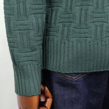 画像をギャラリービューアに読み込む, Drumohr(ドルモア)ニット タートルネック メリノウール 長袖 柄物【グリーン】国内正規品