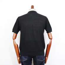 画像をギャラリービューアに読み込む, Blu Bre(ブルブレ)リネンシルク ポロシャツ【ブラック】国内正規品
