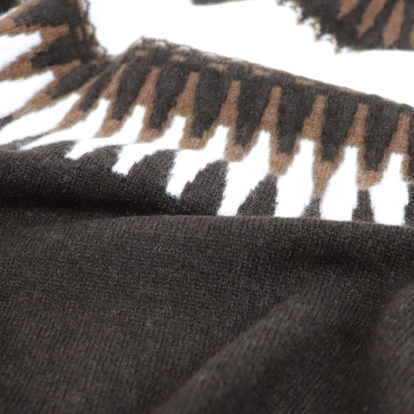 Vandori(ヴァンドリ)求心柄 ジップブルゾン ウールカシミヤ【ブラウン】国内正規品