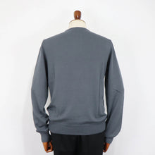 画像をギャラリービューアに読み込む, GRAN SASSO(グランサッソ)12ゲージ コットンクルーネックニット ロングスリーブ 長袖【スチールグレー】国内正規品