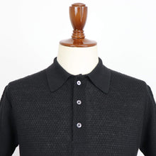 画像をギャラリービューアに読み込む, Blu Bre(ブルブレ)リネンシルク ポロシャツ【ブラック】国内正規品