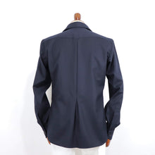 画像をギャラリービューアに読み込む, Errico Formicola(エリコ フォルミコラ)ウールカシミヤストレッチ ジャンニシャツ【ネイビー】国内正規品