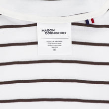 画像をギャラリービューアに読み込む, MAISON CORNICHON(メゾン コルニション)カットソー タートルネック ボーダー【ホワイト×ブラウン】国内正規品