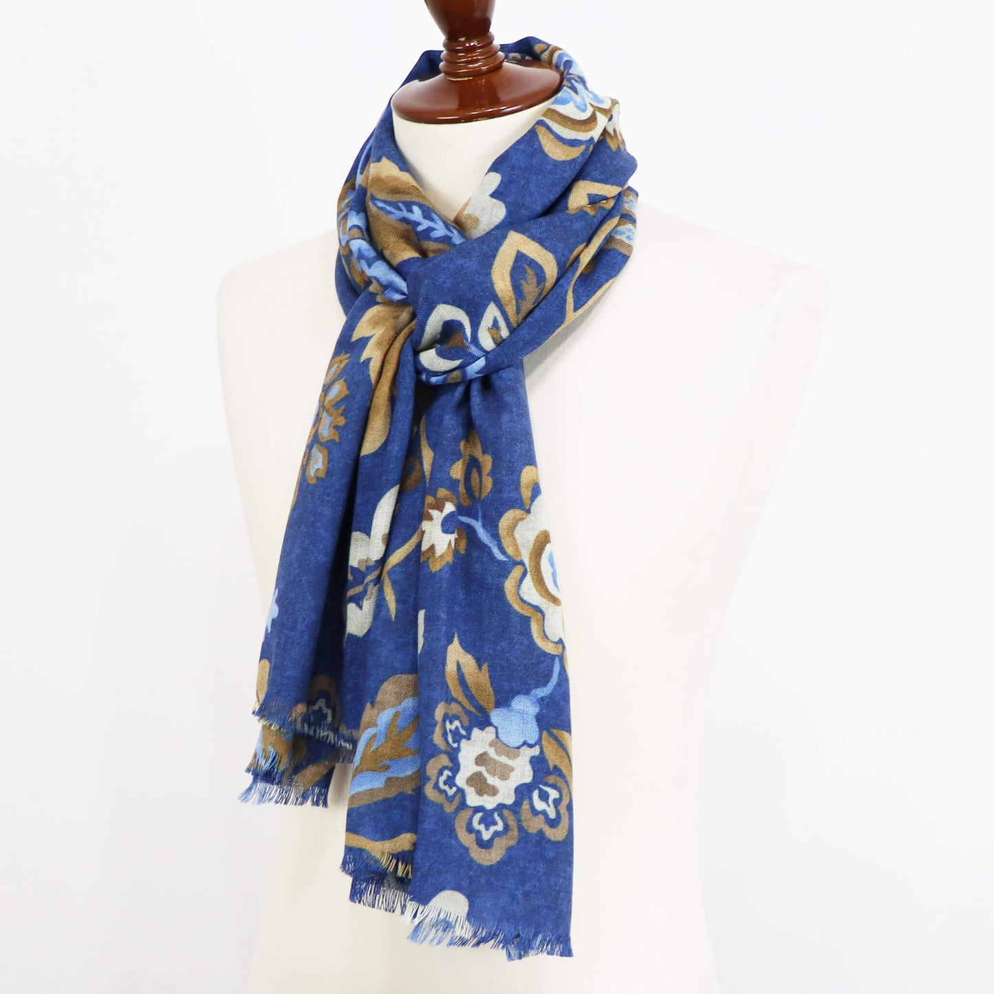 GIERRE MILANO(ジエレ ミラノ)ウールストール【ブルー】国内正規品