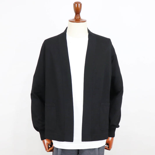 GRAN SASSO(グランサッソ)ボタンレスカーディガン コットン【ブラック】国内正規品