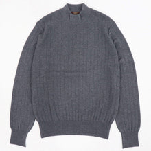 画像をギャラリービューアに読み込む, Vandori(ヴァンドリ)針抜き コットンカシミヤ モックネック ニット【ミディアムグレー】国内正規品