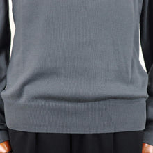 画像をギャラリービューアに読み込む, GRAN SASSO(グランサッソ)12ゲージ コットンクルーネックニット ロングスリーブ 長袖【スチールグレー】国内正規品