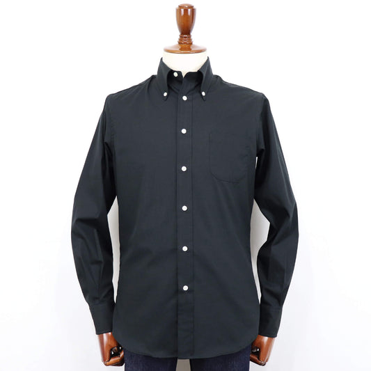 INDIVIDUALIZED SHIRTS(インディヴィジュアライズド シャツ)Giotto 別注 STANDARD FIT スタンダードフィット ボタンダウン コットンシャツ ナチュラルストレッチ【ブラック】国内正規品
