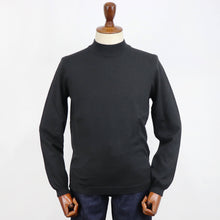 画像をギャラリービューアに読み込む, GRAN SASSO(グランサッソ)12ゲージ コットンモックネックニット ロングスリーブ 長袖【ブラック】国内正規品