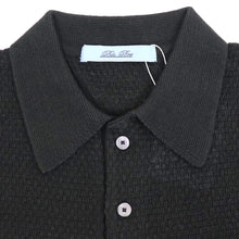 画像をギャラリービューアに読み込む, Blu Bre(ブルブレ)リネンシルク ポロシャツ【ブラック】国内正規品