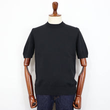画像をギャラリービューアに読み込む, GRAN SASSO(グランサッソ)リブニットTシャツ コットン【ブラック】国内正規品