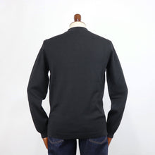 画像をギャラリービューアに読み込む, GRAN SASSO(グランサッソ)12ゲージ コットンモックネックニット ロングスリーブ 長袖【ブラック】国内正規品