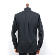 画像をギャラリービューアに読み込む, INDIVIDUALIZED SHIRTS(インディヴィジュアライズド シャツ)Giotto 別注 STANDARD FIT スタンダードフィット ボタンダウン コットンシャツ ナチュラルストレッチ【ブラック】国内正規品