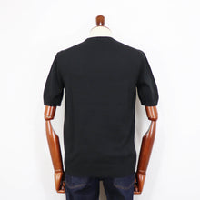 画像をギャラリービューアに読み込む, GRAN SASSO(グランサッソ)リブニットTシャツ コットン【ブラック】国内正規品