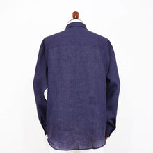 画像をギャラリービューアに読み込む, COLONY CLOTHING(コロニークロージング)ALBINI LINEN POOL SIDE SHIRT アルビニ リネン プールサイド シャツ【ネイビー】国内正規品