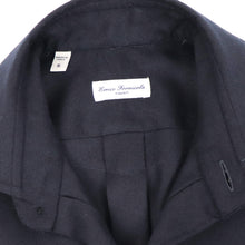 画像をギャラリービューアに読み込む, Errico Formicola(エリコ フォルミコラ)ウールカシミヤストレッチ ジャンニシャツ【ネイビー】国内正規品