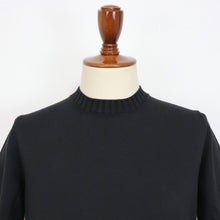 画像をギャラリービューアに読み込む, GRAN SASSO(グランサッソ)リブニットTシャツ コットン【ブラック】国内正規品