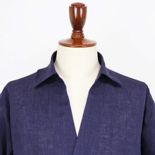 画像をギャラリービューアに読み込む, COLONY CLOTHING(コロニークロージング)ALBINI LINEN POOL SIDE SHIRT アルビニ リネン プールサイド シャツ【ネイビー】国内正規品