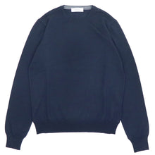 画像をギャラリービューアに読み込む, GRAN SASSO(グランサッソ)12ゲージ クルーネックニット【ネイビー】国内正規品