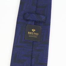 画像をギャラリービューアに読み込む, BRUNO(ブルーノ)スフォデラートトレピエゲ ウールタイ ZIGNONE ジニョーネ 生地使用 トレピエゲ 三つ折り ウール ネクタイ【ブルー×ブラック】正規販売店