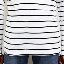 画像をギャラリービューアに読み込む, MAISON CORNICHON(メゾン コルニション)カットソー タートルネック ボーダー【ホワイト×ブラック】国内正規品