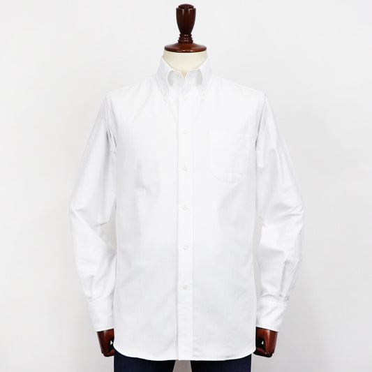 INDIVIDUALIZED SHIRTS(インディヴィジュアライズド シャツ)Giotto 別注 STANDARD FIT スタンダードフィット ボタンダウン コットン ツイル シャツ【ホワイト】国内正規品