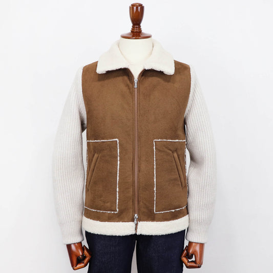 GRAN SASSO(グランサッソ)エコムートンブルゾン【ブラウン】国内正規品