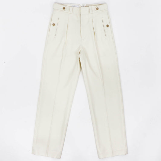 Tangent(タンジェント)CHARLES シャルル TAN04° ハードツイストツイル コットンパンツ【ホワイト】国内正規品