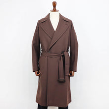 画像をギャラリービューアに読み込む, hevo(イーヴォ)BRINDISI ブリンディジ ダブルブレスト ベルテッド ウール コート【ブラウン】国内正規品