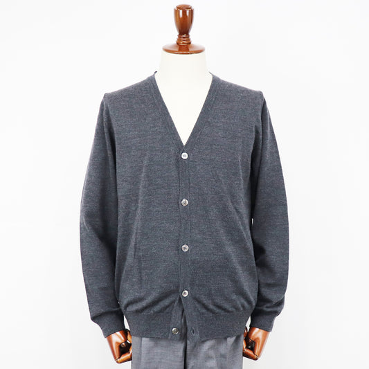 MOONCASTLE(ムーンキャッスル)12G Merino Wool Cardigan 12ゲージ メリノウール カーディガン【ダークグレー】国内正規品