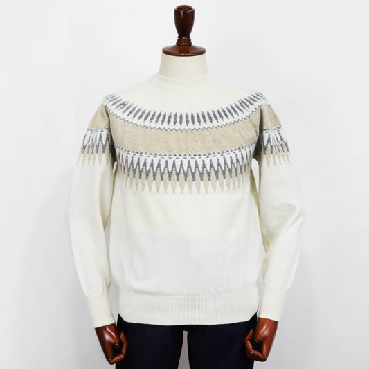 Vandori(ヴァンドリ)フェアアイル ラグランロングスリーブニット【オフホワイト】国内正規品