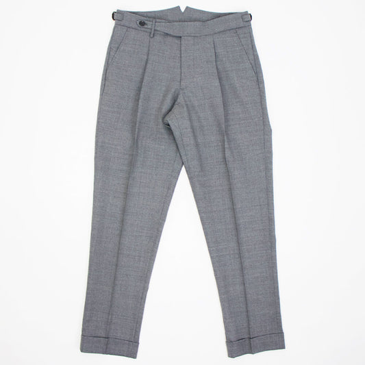 BERWICH(ベルウィッチ)SALUTE サルーテ 1プリーツ サイドアジャスター テーパード スラックス パンツ【グレー】国内正規品