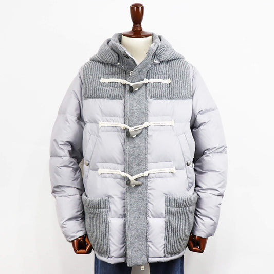 BBR(ビービーアール)ニットダッフル ダウンブルゾン【ライトグレー】国内正規品