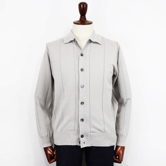 Blu Bre(ブルブレ)針抜き シャツカーディガンニット【SILVER GREY】国内正規品