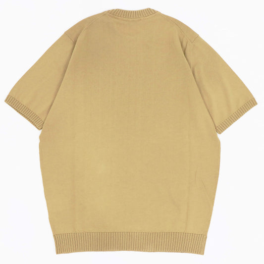 FILIPPO DE LAURENTIIS(フィリッポ デ ローレンティス)クレープコットン ハイゲージ クルーネック ニットT【マスタード】国内正規品