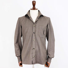 画像をギャラリービューアに読み込む, Errico Formicola(エリコ フォルミコラ)ウールカシミヤストレッチ ジャンニシャツ【モカブラウン】国内正規品