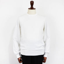 画像をギャラリービューアに読み込む, GRAN SASSO(グランサッソ)12ゲージ コットンクルーネックニット ロングスリーブ 長袖【ホワイト】国内正規品